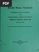 Braille Music 1929