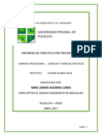 Informe de prácticas pre profesionales en estudio jurídico