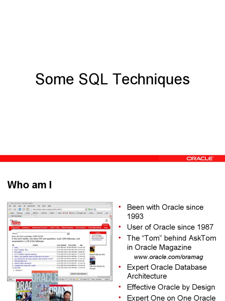 SQL Techniques | PDF | Database Index | Software Engineering