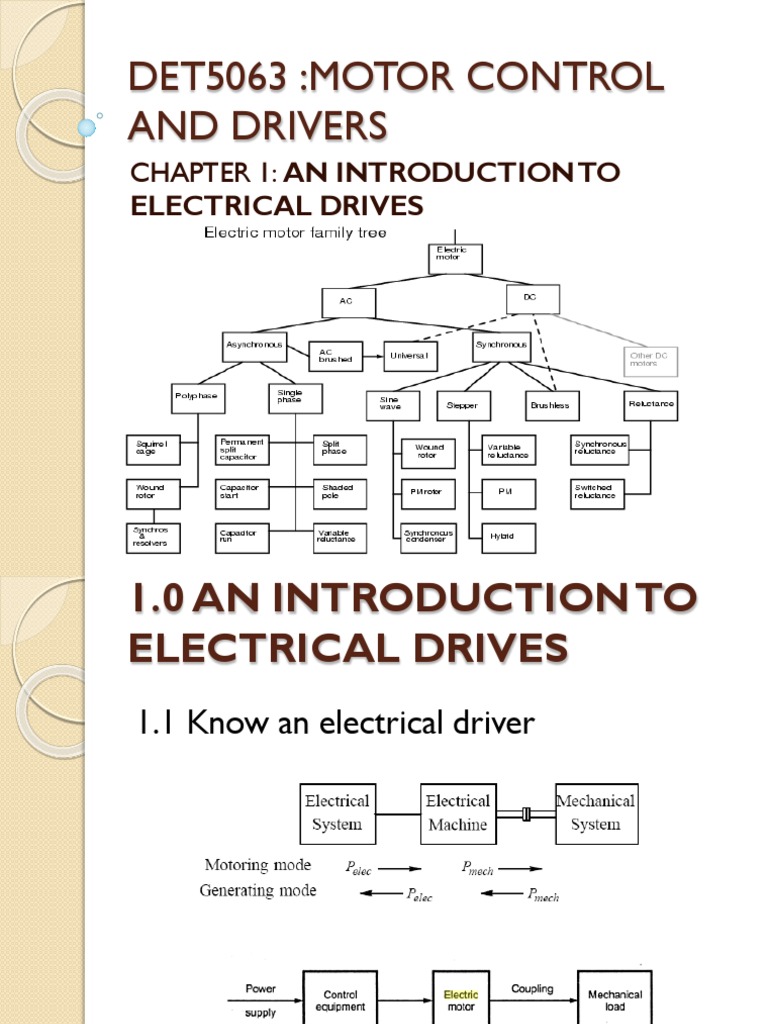 Chapter 1 - Electric Drive | PDF | Electric Motor | Power Inverter