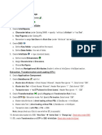 Summary Steps: Infoobjects, Dso and Infocube