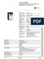 Schneider Electric ATV12H075M2 Datasheet