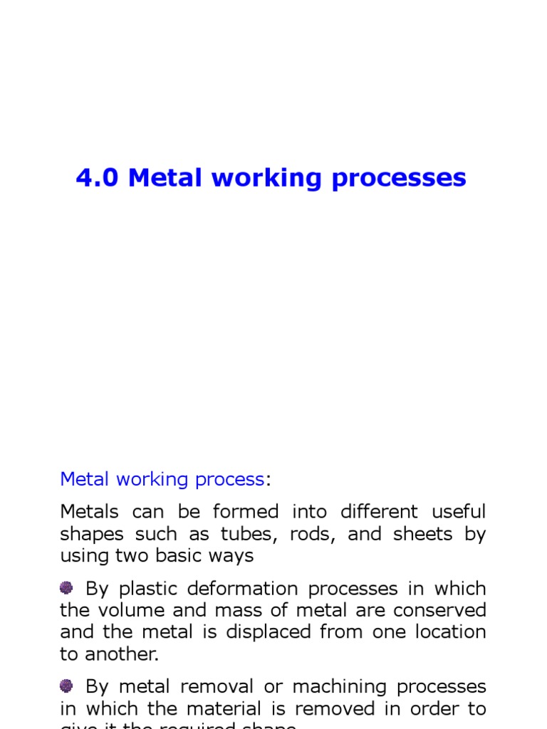 Metal Working Processes PDF Extrusion