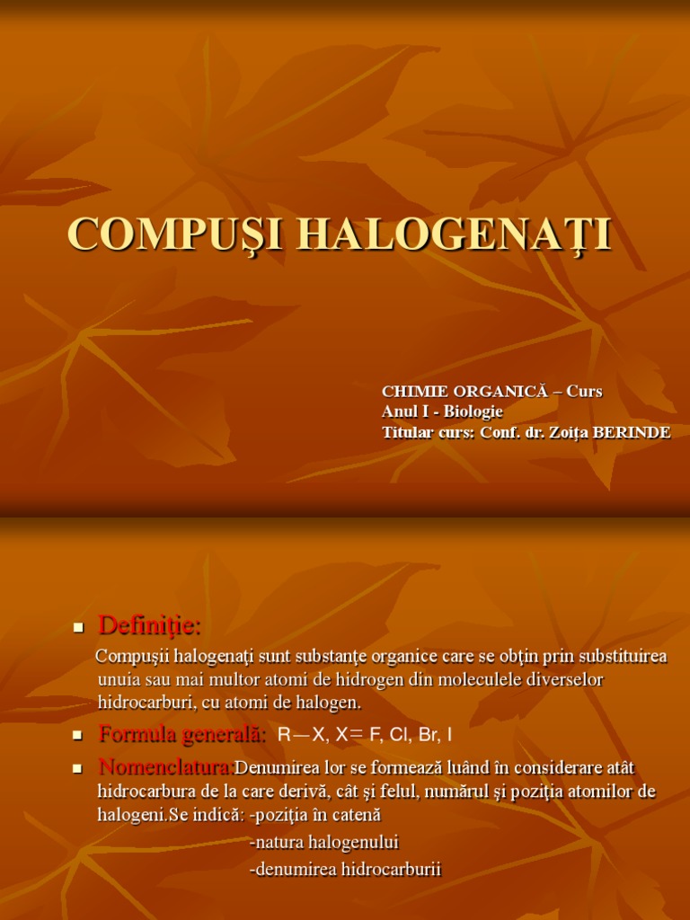 Compusi Halogenati | PDF
