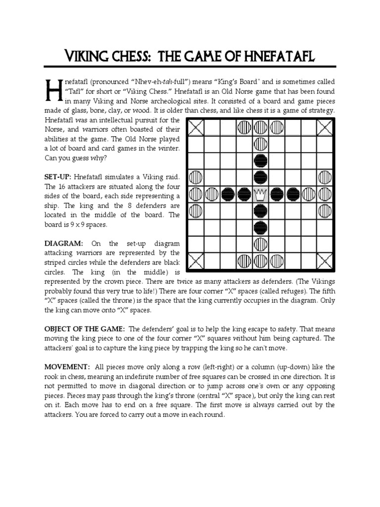 Viking Chess Board Games Traditional Games