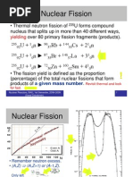 Nuclear Fission: U+ N RB+ Cs + 2 N U+ N RB+ Cs + 2 N U+ N BR+ La + 3 N U A 3 U+ N ZN+ SM + 4 N