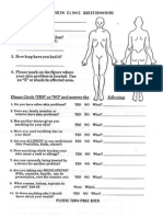 Skin Clinic Patient Questionnaire