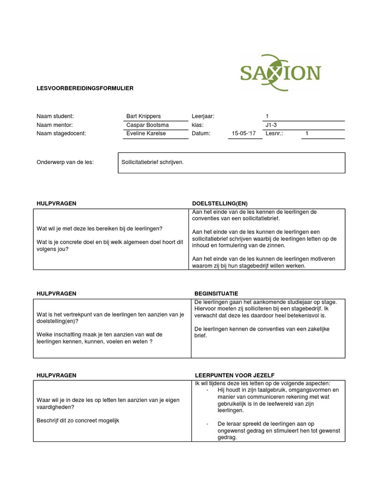 Nunederlands 1 3 Sollicitatiebrief Schrijven Pdf