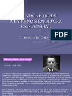 Nuevos Aportes A La Fenomenologia Existencial