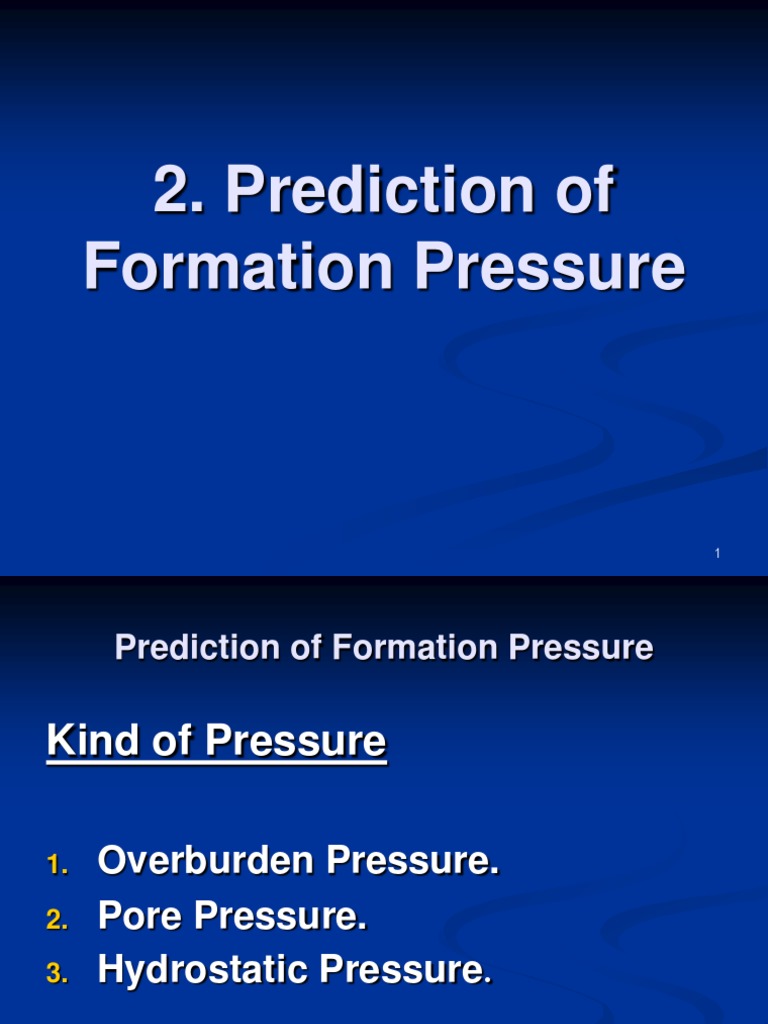 Formation Pressure Prediction Methods | PDF | Pressure | Physical Sciences