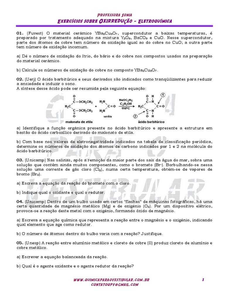 33 20eletroqu C3 ADmica 201 20 - 20oxirredu C3 A7 C3 A3o | PDF | Cloro ...