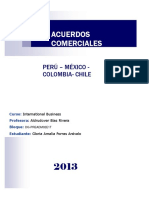 AAcuerdos Comerciales de Perú, Chile, Colombia y Mexico