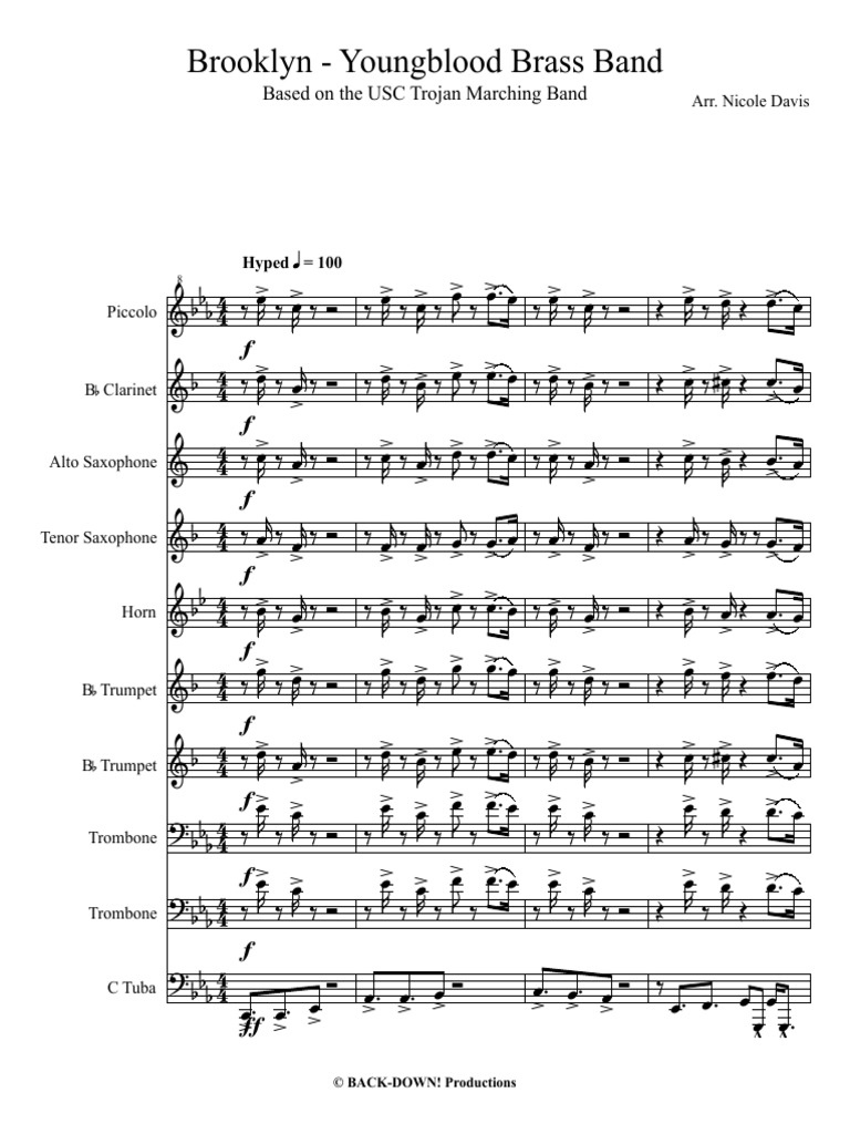 Brooklyn Youngblood Brass Band Marching PDF PDF Woodwind