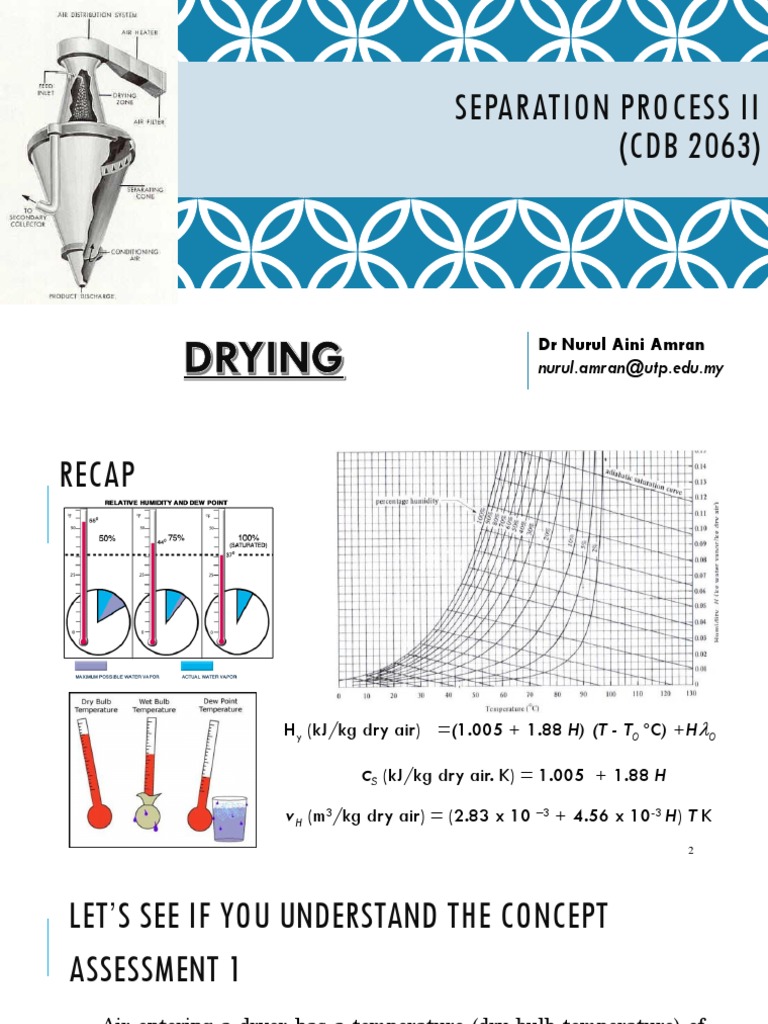 6 Lecture-Drying Part 2 | PDF | Relative Humidity | Humidity