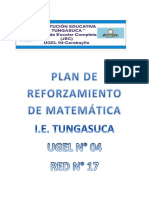 Tungasuca-plan de Reforzamiento de Matemática 2016
