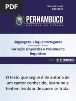 Variação Lingüística e Preconceito Lingüístico.