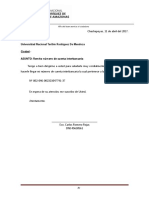 Ciudad.-ASUNTO: Remito Número de Cuenta Interbancaria: Universidad Nacional Toribio Rodríguez de Mendoza