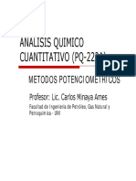 Análisis químico cuantitativo potenciométrico