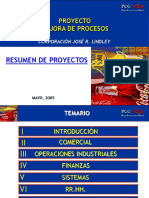 Proyecto Mejora de Procesos Corporacion JR Lindley