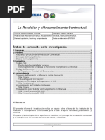 La Rescision y El Incumplimiento Contractual