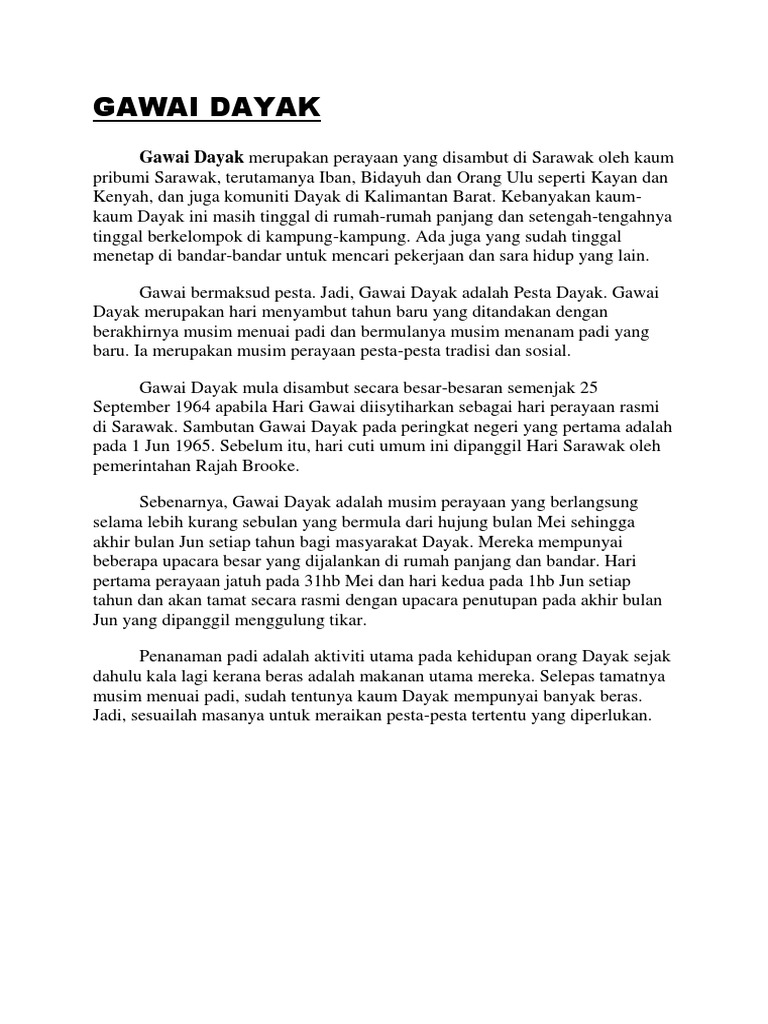 Gawai Dayak Pdf