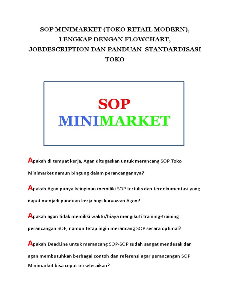 Sop Minimarket