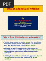 Design Aspects in Welding: Dr. V.P. Raghupathy