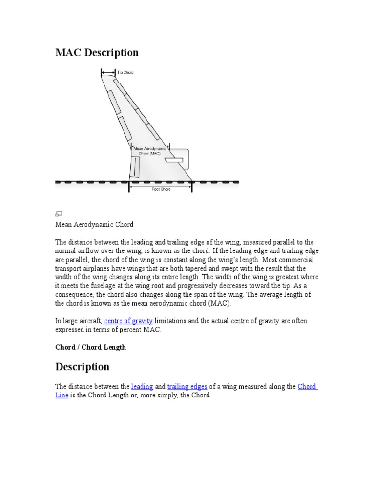 Understanding Mean Aerodynamic Chord (MAC) | PDF | Aerodynamics ...