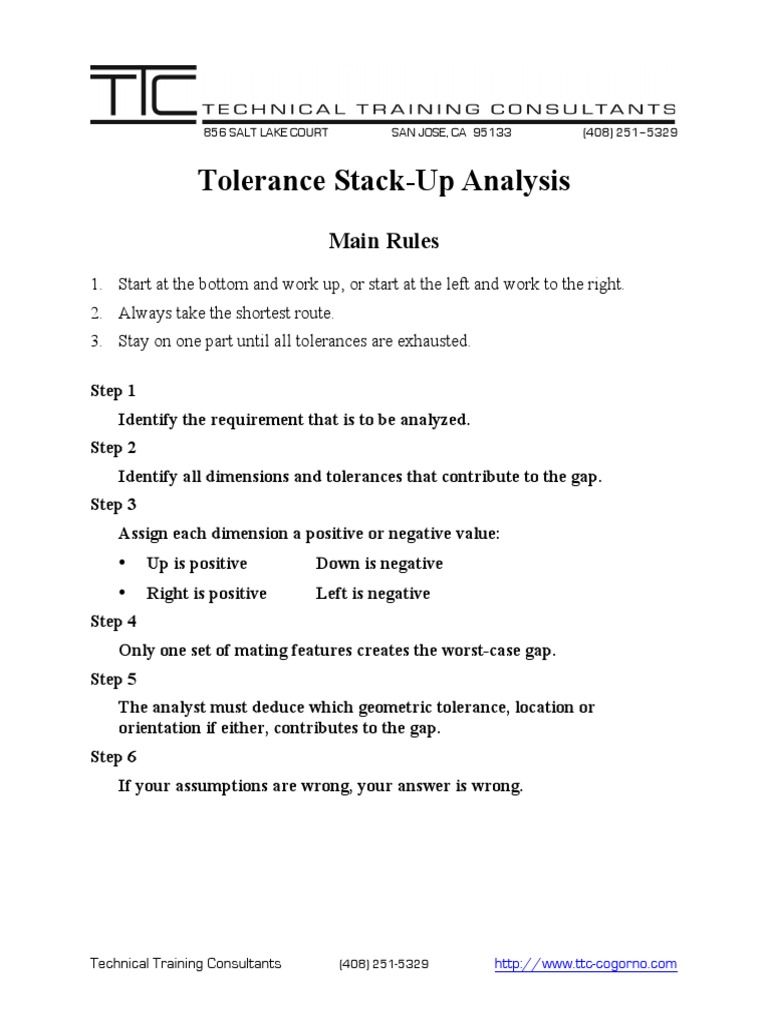 Tolerance Stack-Up Analysis: Main Rules | PDF | Euclidean Vector ...