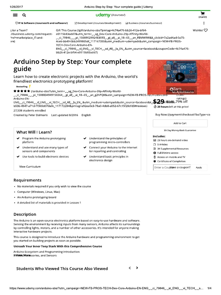 Arduino Step by Step - Your Complete Guide - Udemy | PDF