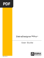 Zebradesigner™ Pro™ User Guide: 13857L-003 Rev. A