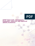 COST Open Call SESA Guidelines