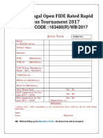 1 All Bengal Open FIDE Rated Rapid Chess Tournament 2017: Aicf Code