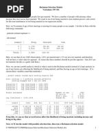 Heckman Selection Models