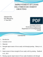 Strength Improvement of Loose Sandy Soils Through Cement Grouting