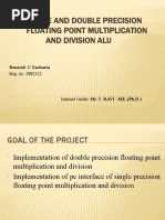 Single and Double Precision Floating Point Multiplication and Division Alu