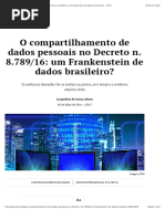 Jacqueline_O Compartilhamento de Dados Pessoais No Decreto n. 8.789_16_ Um Frankenstein de Dados Brasileiro_ - JOTA