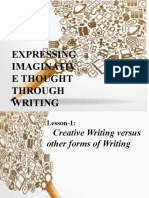 Express your imagination through creative writing