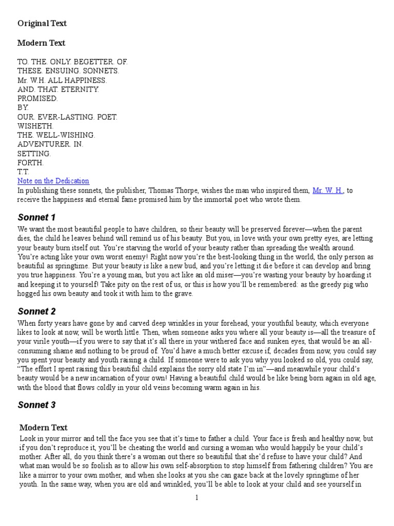 How to write a sonnet worksheet picture