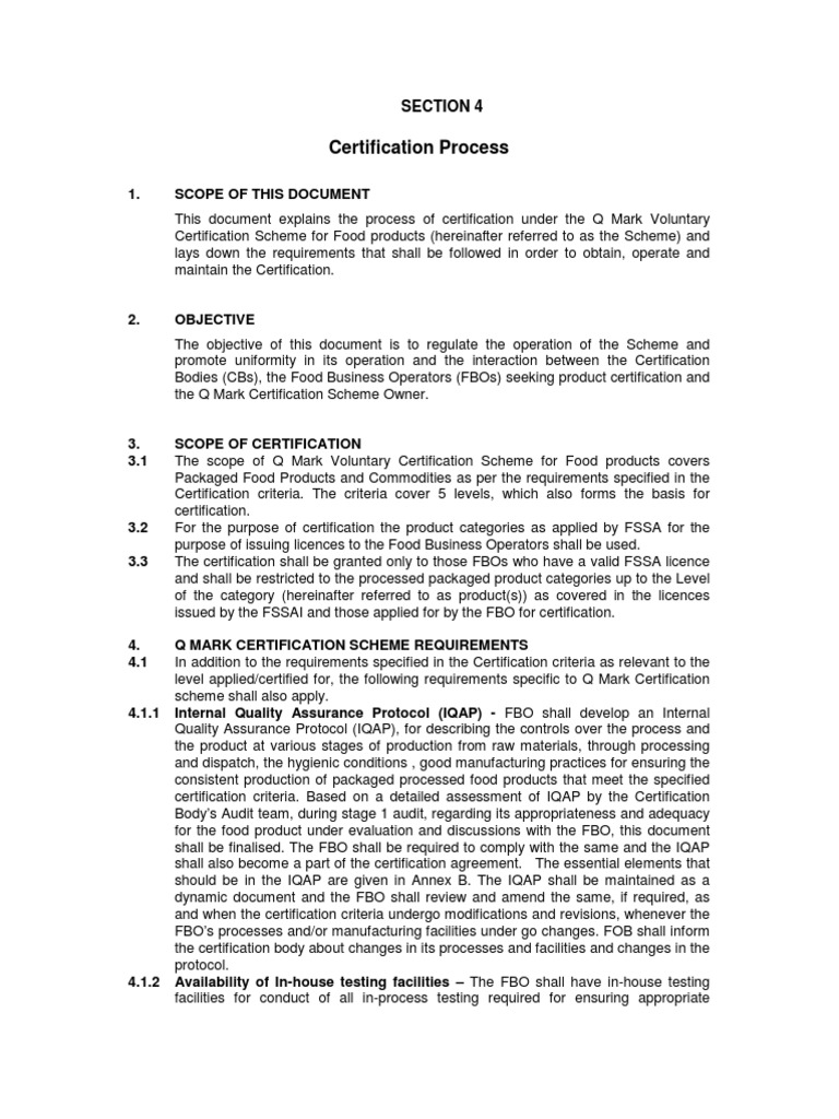Q Mark Certification Process Overview | PDF | Certification ...