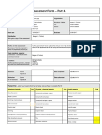 Risk Assessment Form - Part A: Hazard List