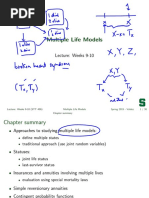 Multiple Life Models: Lecture: Weeks 9-10