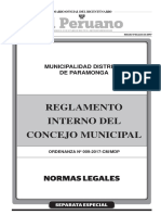Reglamento Interno Del Concejo Municipal.