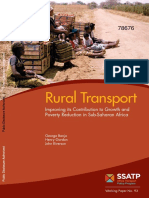 Rural Transport Improving Its Contribution To Growth