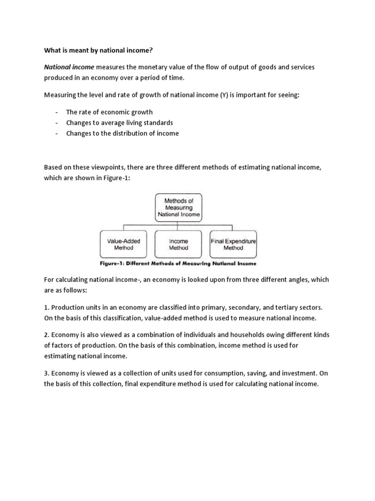 Methods of National Income Measurement | PDF | Measures Of National ...