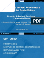 035 2007 Presentacion Simposium Metalogeni Dominios Geotectonicos Quispe PDF