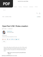 OpenText VIM - Roles Creation