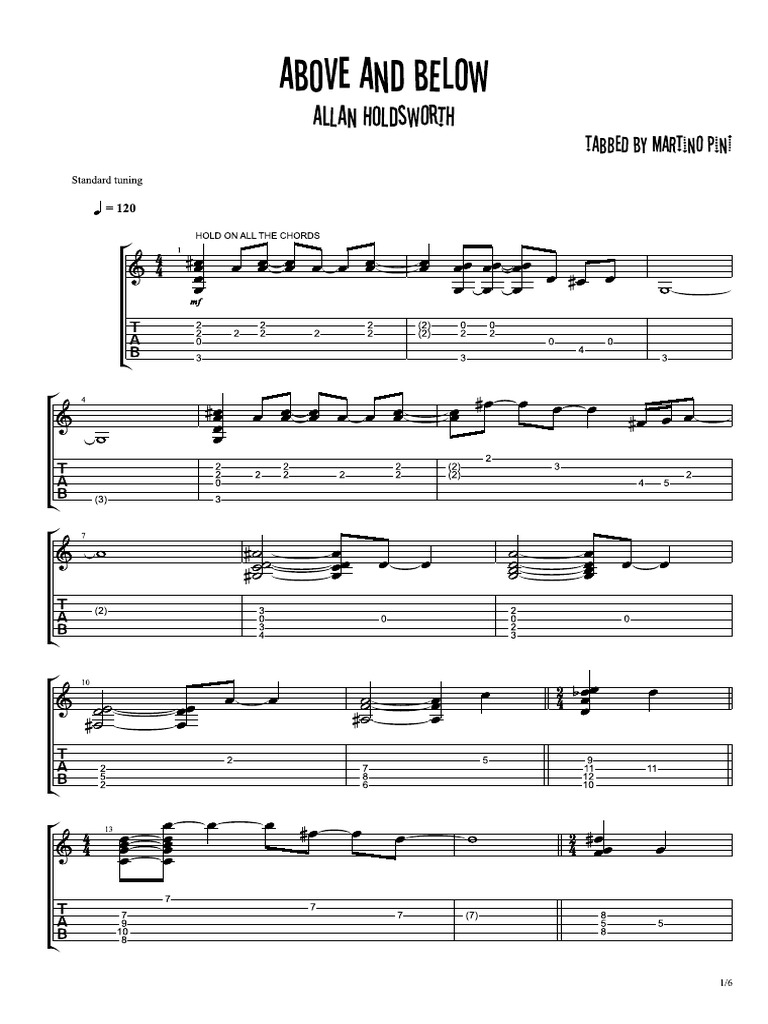 Allan Holdsworth - Above and Below