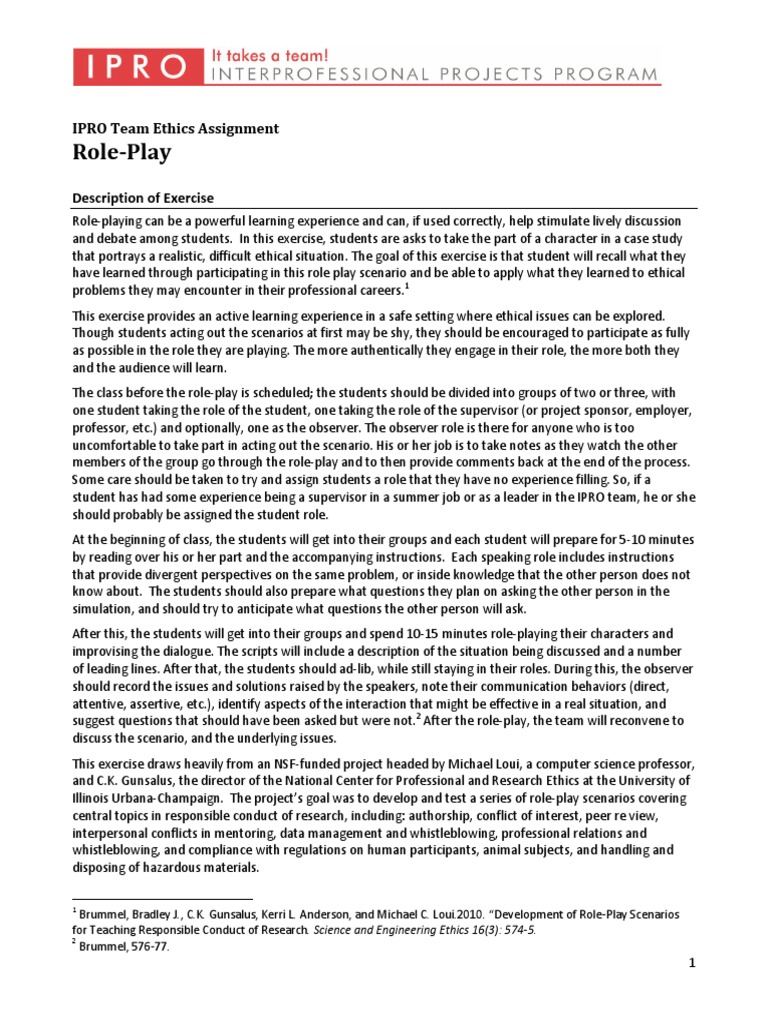 RolePlay Role Playing Communication