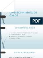 Dimensionamento de Cabos